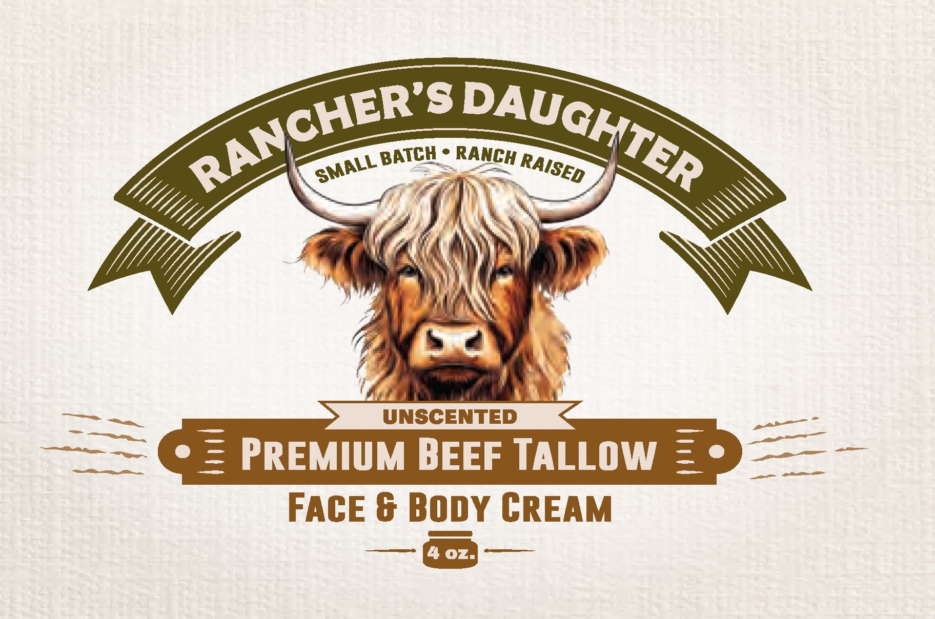 Unscented Beef Tallow Face & Body Cream